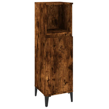Badkamerkast 30X30X100 Cm Bewerkt Hout Gerookt Eikenkleurig