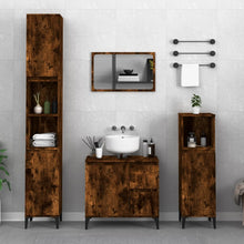 Badkamerkast 30X30X100 Cm Bewerkt Hout Gerookt Eikenkleurig
