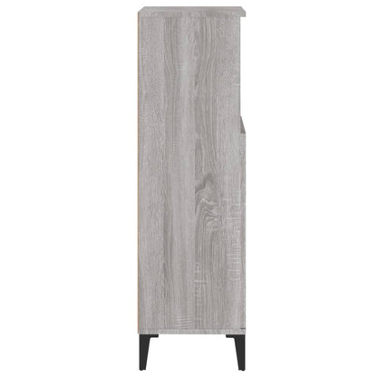 Badkamerkast 30X30X100 Cm Bewerkt Hout Grijs Sonoma Eikenkleur