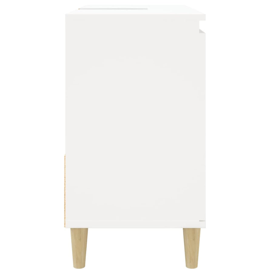 Badkamerkast 65x33x60 cm bewerkt hout wit Wit