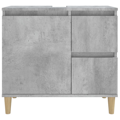 Badkamerkast 65X33X60 Cm Bewerkt Hout Betongrijs
