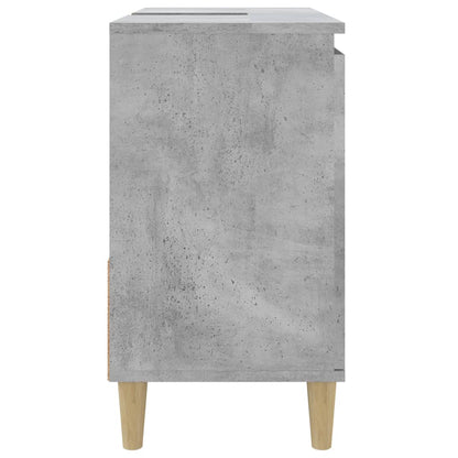 Badkamerkast 65X33X60 Cm Bewerkt Hout Betongrijs