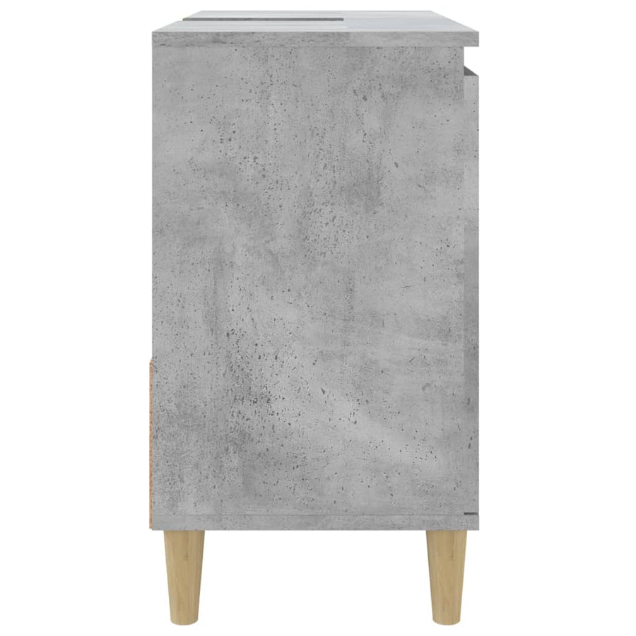 Badkamerkast 65X33X60 Cm Bewerkt Hout Betongrijs