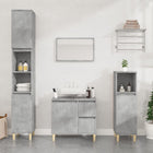 Bathroom cabinet 65x33x60 cm engineered wood concrete gray