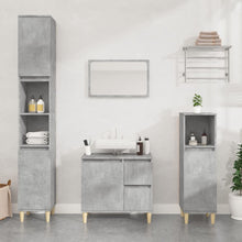 Badkamerkast 65X33X60 Cm Bewerkt Hout Betongrijs