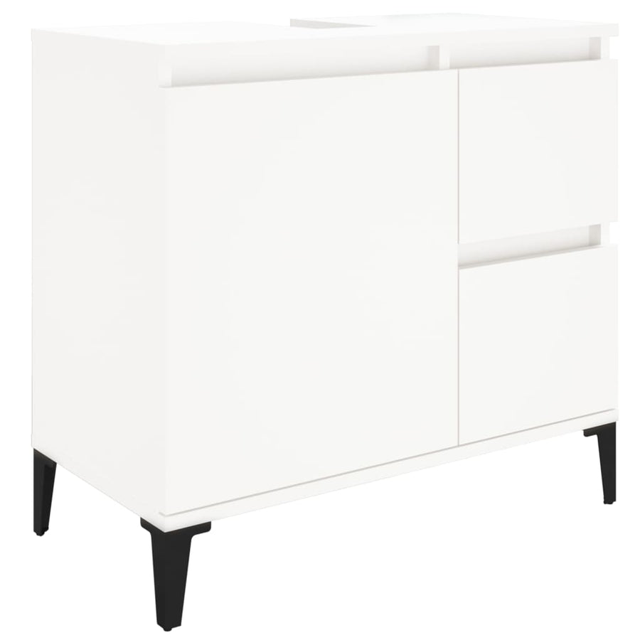 Badkamerkast 65X33X60 Cm Bewerkt Hout Wit