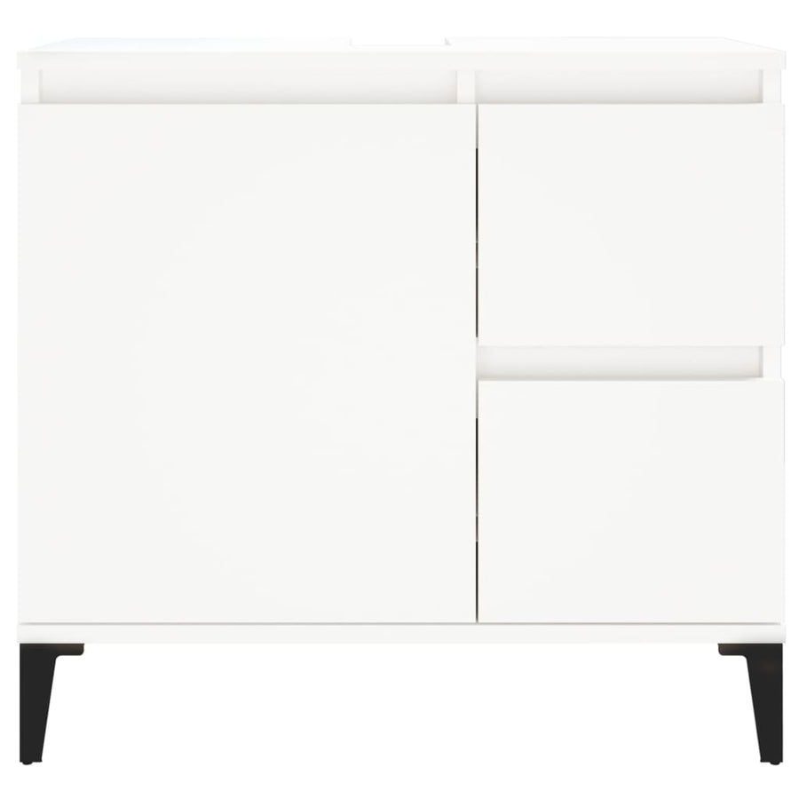 Badkamerkast 65X33X60 Cm Bewerkt Hout Wit