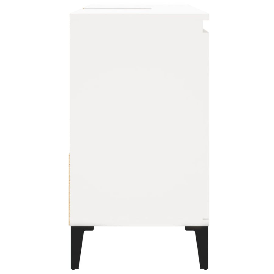 Badkamerkast 65X33X60 Cm Bewerkt Hout Wit