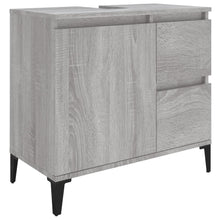 Badkamerkast 65X33X60 Cm Bewerkt Hout Grijs Sonoma Eikenkleurig