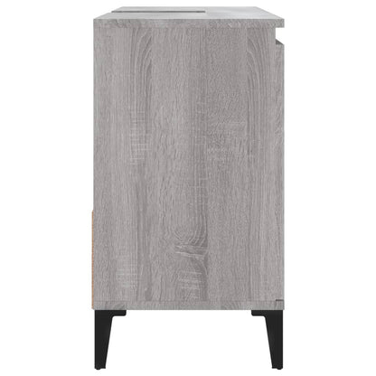 Badkamerkast 65X33X60 Cm Bewerkt Hout Grijs Sonoma Eikenkleurig