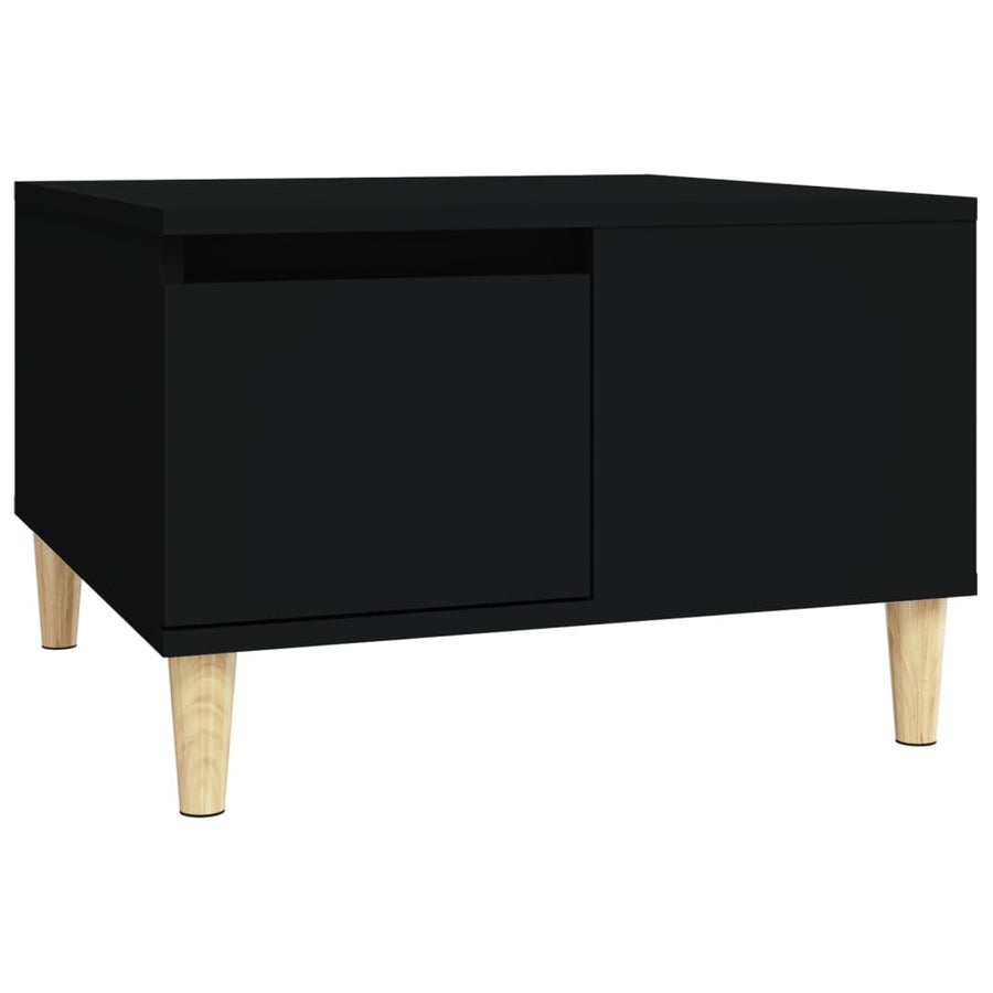 Salontafel 55X55X36,5 Cm Bewerkt Hout Zwart