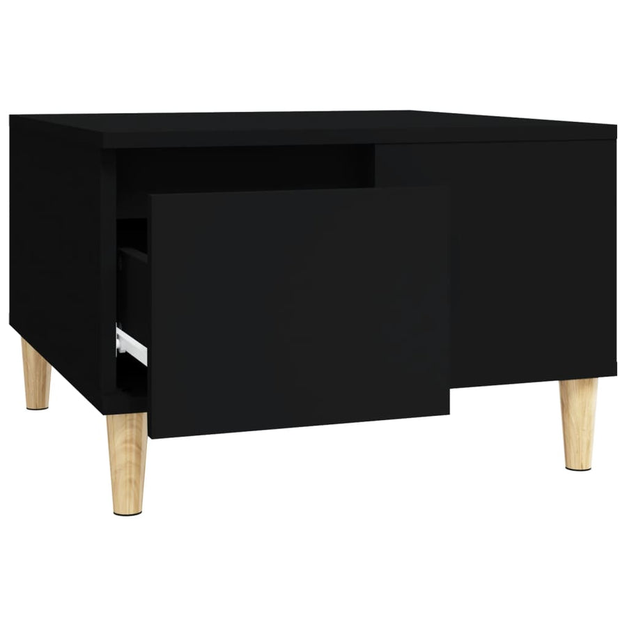 Salontafel 55X55X36,5 Cm Bewerkt Hout Zwart