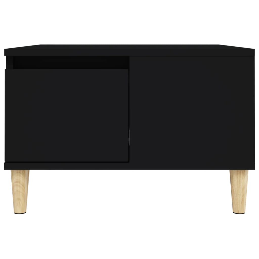 Salontafel 55X55X36,5 Cm Bewerkt Hout Zwart