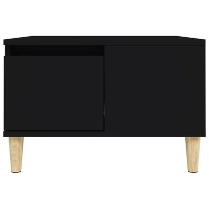 Salontafel 55X55X36,5 Cm Bewerkt Hout Zwart