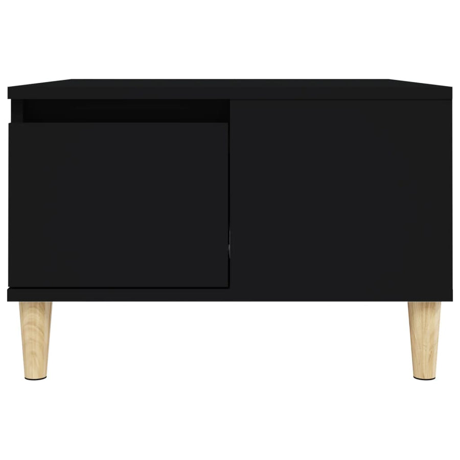 Salontafel 55X55X36,5 Cm Bewerkt Hout Zwart