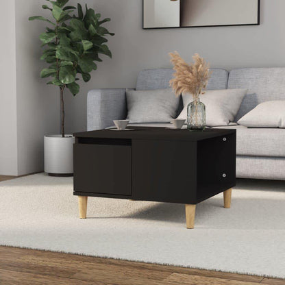 Salontafel 55X55X36,5 Cm Bewerkt Hout Zwart