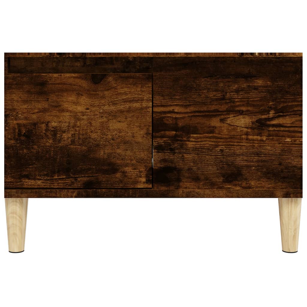 Salontafel 55X55X36,5 Cm Bewerkt Hout Kleurig Gerookt eiken