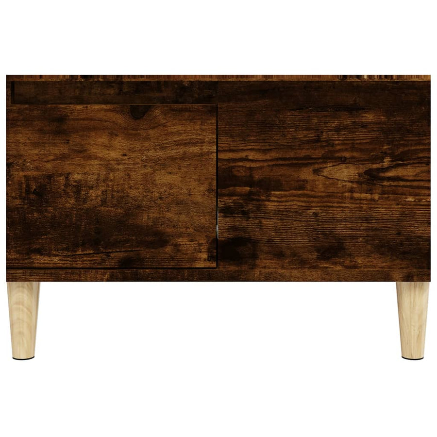 Salontafel 55X55X36,5 Cm Bewerkt Hout Kleurig Gerookt eiken