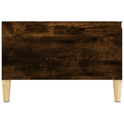 Salontafel 55X55X36,5 Cm Bewerkt Hout Kleurig Gerookt eiken