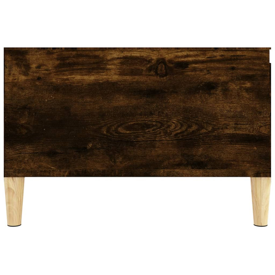 Salontafel 55X55X36,5 Cm Bewerkt Hout Kleurig Gerookt eiken