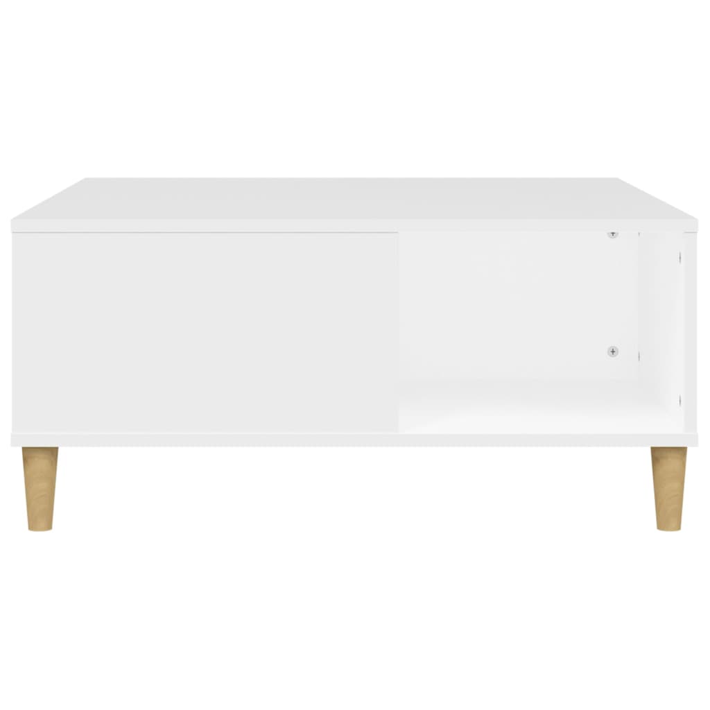 Salontafel 80X80X36,5 Cm Bewerkt Hout Wit