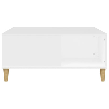 Salontafel 80X80X36,5 Cm Bewerkt Hout Wit