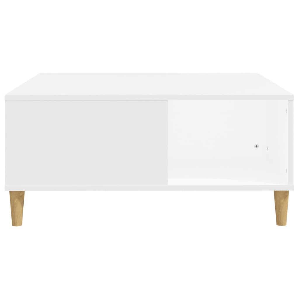 Salontafel 80X80X36,5 Cm Bewerkt Hout Wit