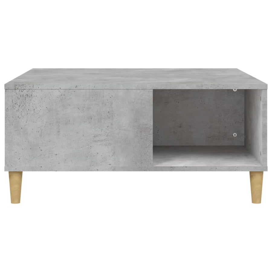 Salontafel 80X80X36,5 Cm Bewerkt Hout Betongrijs