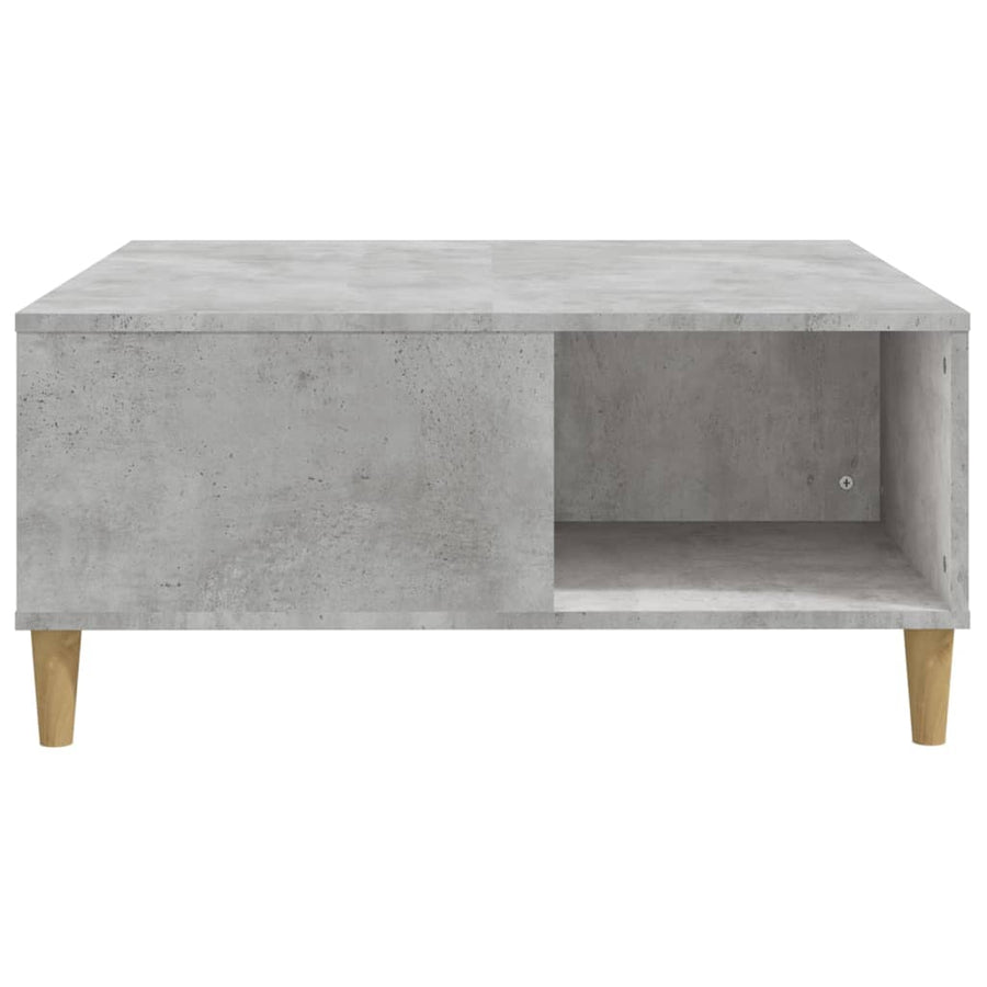 Salontafel 80X80X36,5 Cm Bewerkt Hout Betongrijs