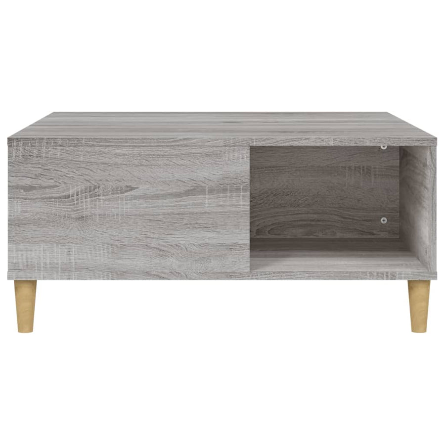 Salontafel 80X80X36,5 Cm Bewerkt Hout Grijs Sonoma Eikenkleurig