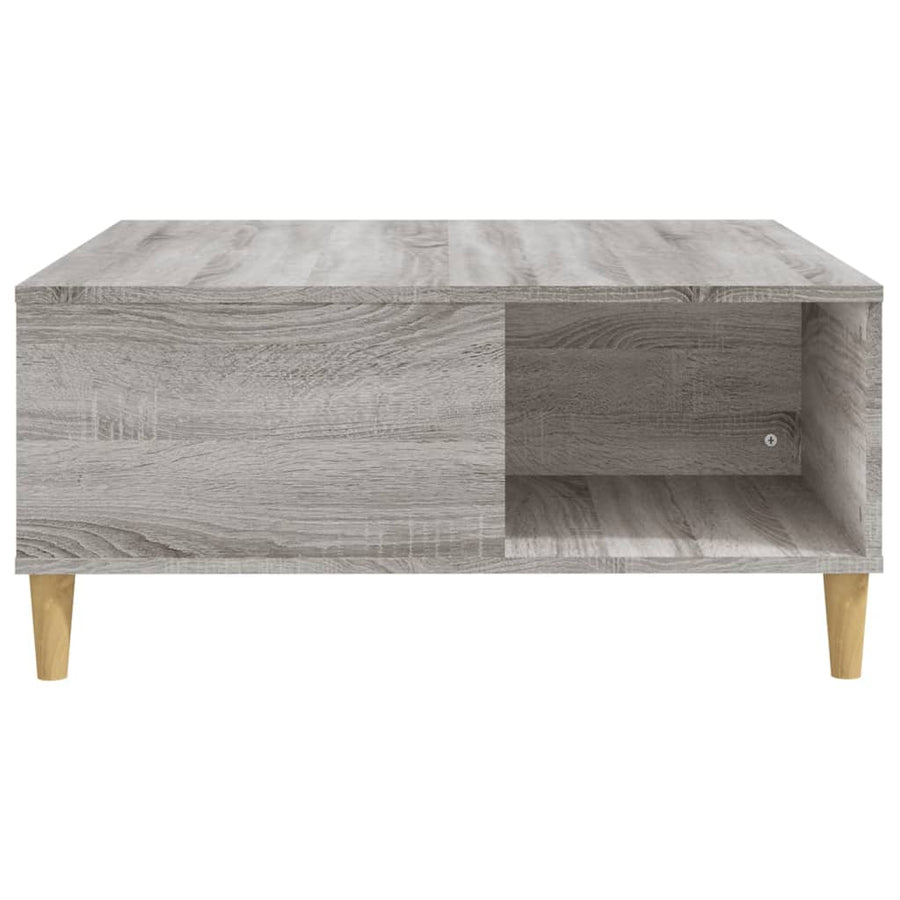 Salontafel 80X80X36,5 Cm Bewerkt Hout Grijs Sonoma Eikenkleurig
