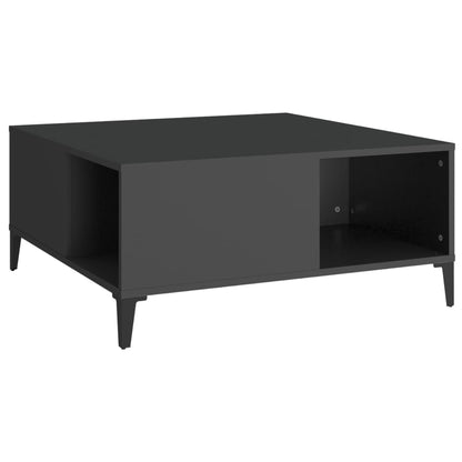 Salontafel 80X80X36,5 Cm Bewerkt Hout Zwart