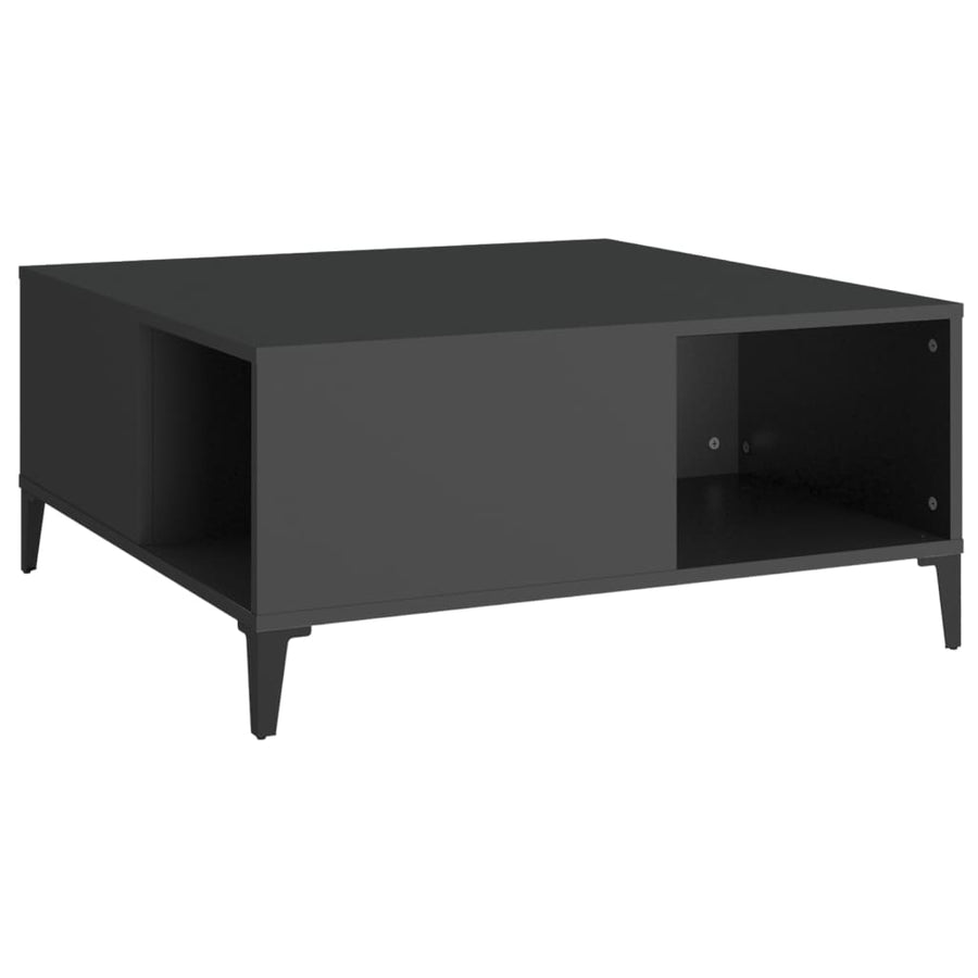 Salontafel 80X80X36,5 Cm Bewerkt Hout Zwart