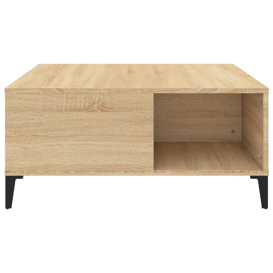 Salontafel 80X80X36,5 Cm Bewerkt Hout Sonoma Eikenkleurig