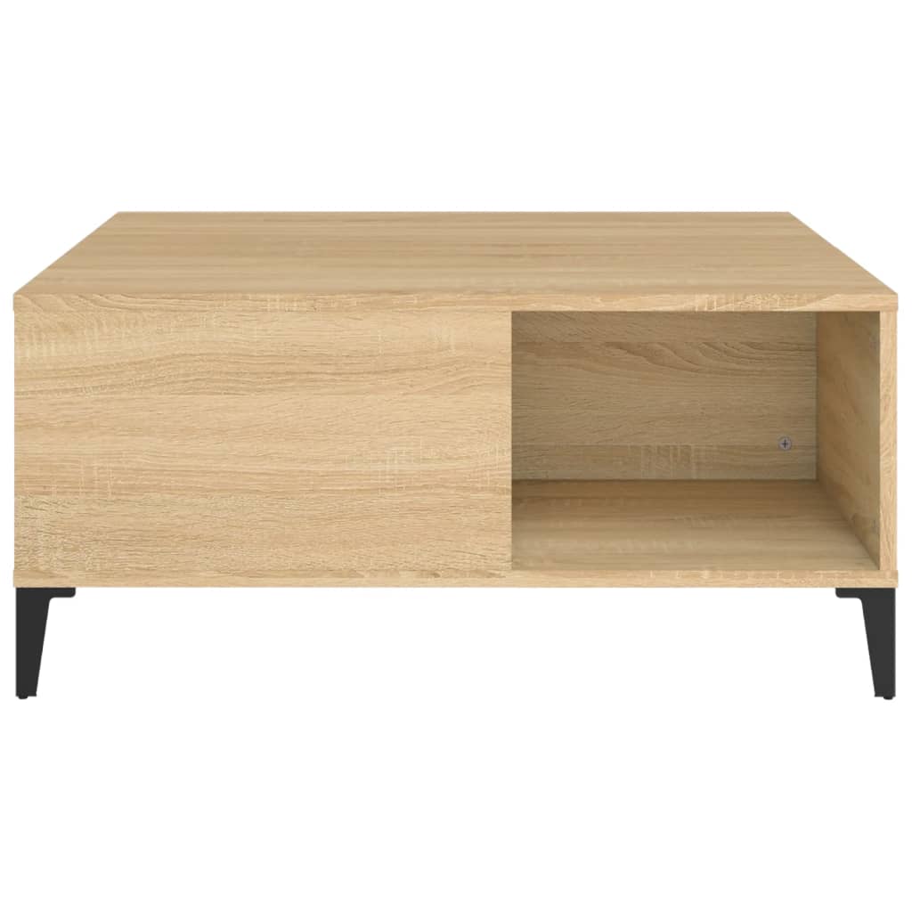 Salontafel 80X80X36,5 Cm Bewerkt Hout Sonoma Eikenkleurig