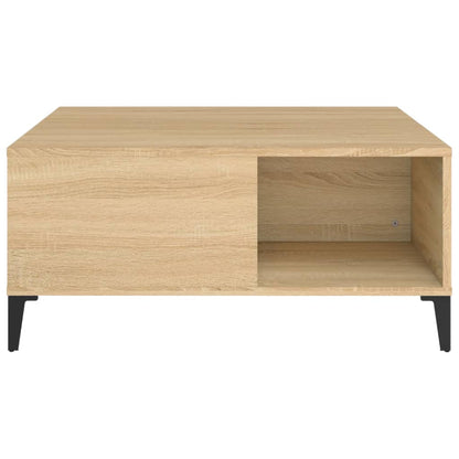 Salontafel 80X80X36,5 Cm Bewerkt Hout Sonoma Eikenkleurig