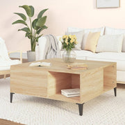 Salontafel 80x80x36,5 cm bewerkt hout sonoma eiken