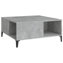 Salontafel 80X80X36,5 Cm Bewerkt Hout Betongrijs