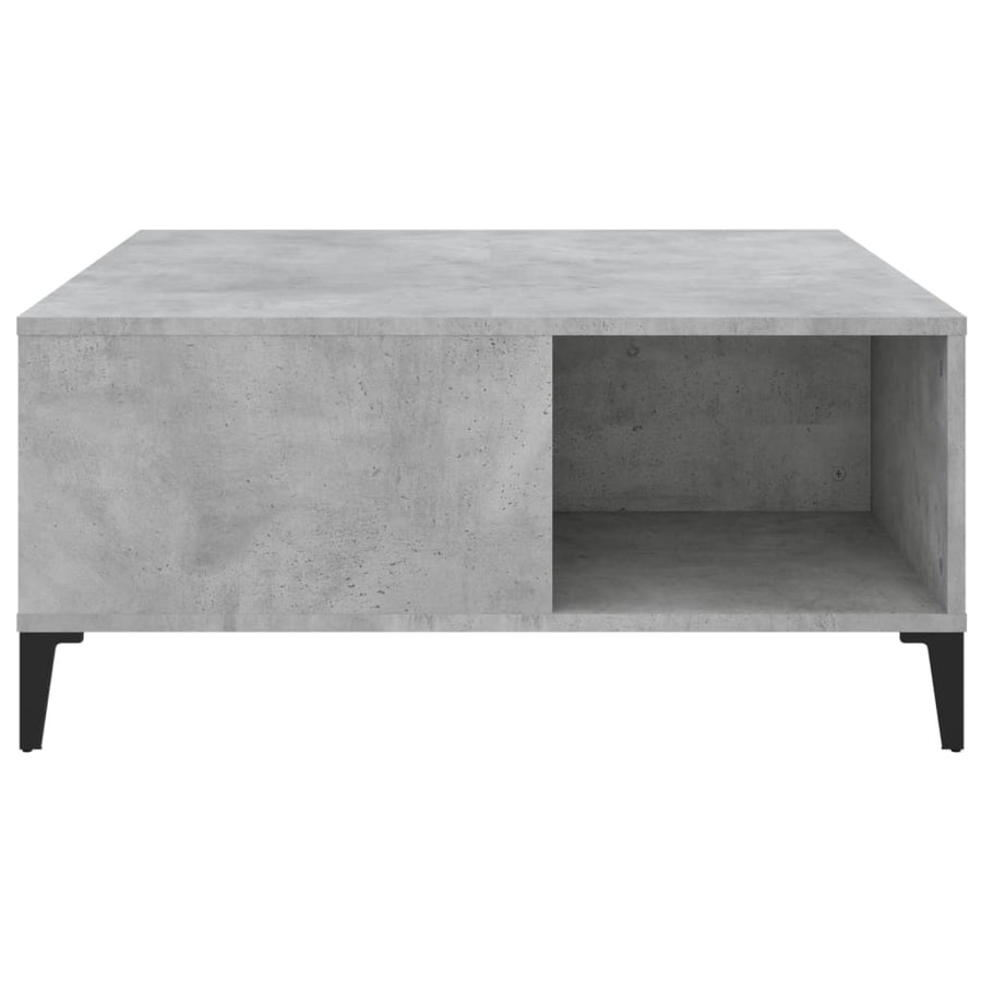 Salontafel 80X80X36,5 Cm Bewerkt Hout Betongrijs