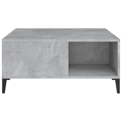 Salontafel 80X80X36,5 Cm Bewerkt Hout Betongrijs