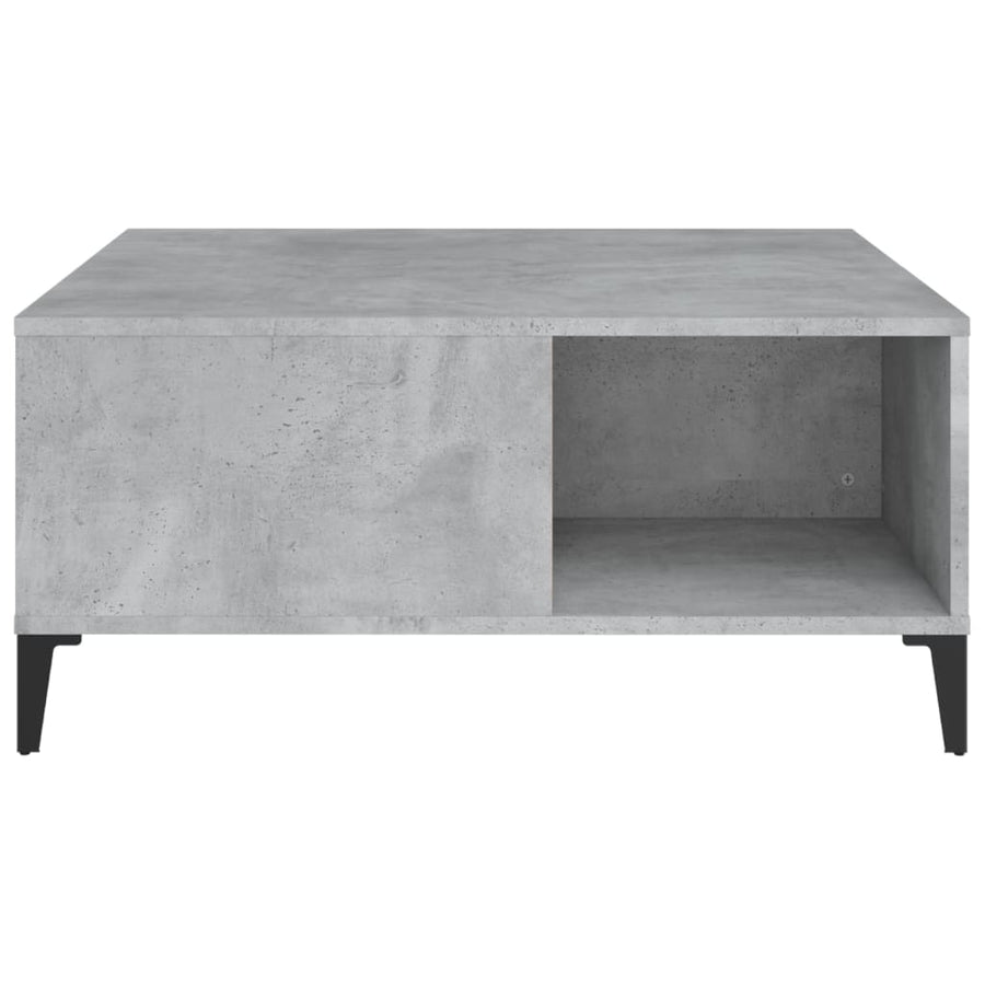 Salontafel 80X80X36,5 Cm Bewerkt Hout Betongrijs