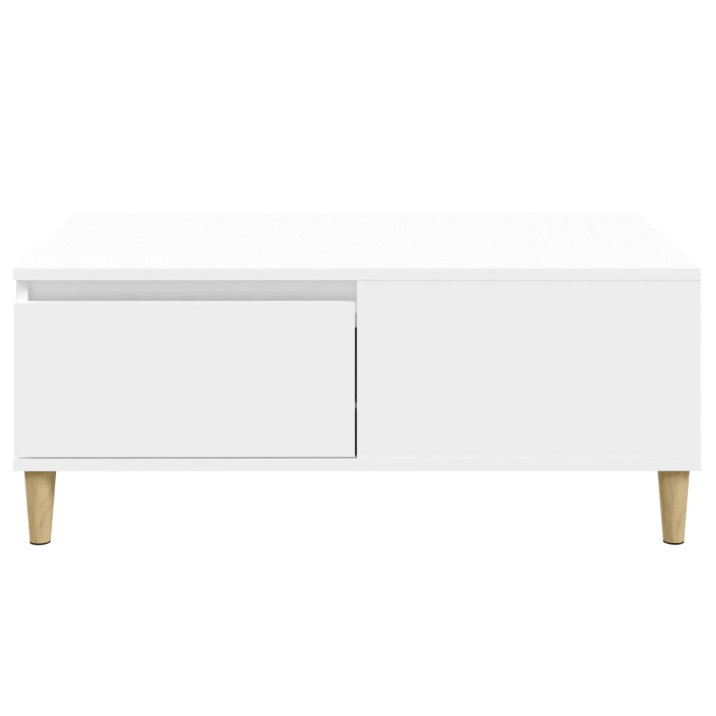 Salontafel 90X50X36,5 Cm Bewerkt Hout Wit