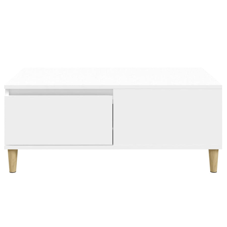 Salontafel 90X50X36,5 Cm Bewerkt Hout Wit