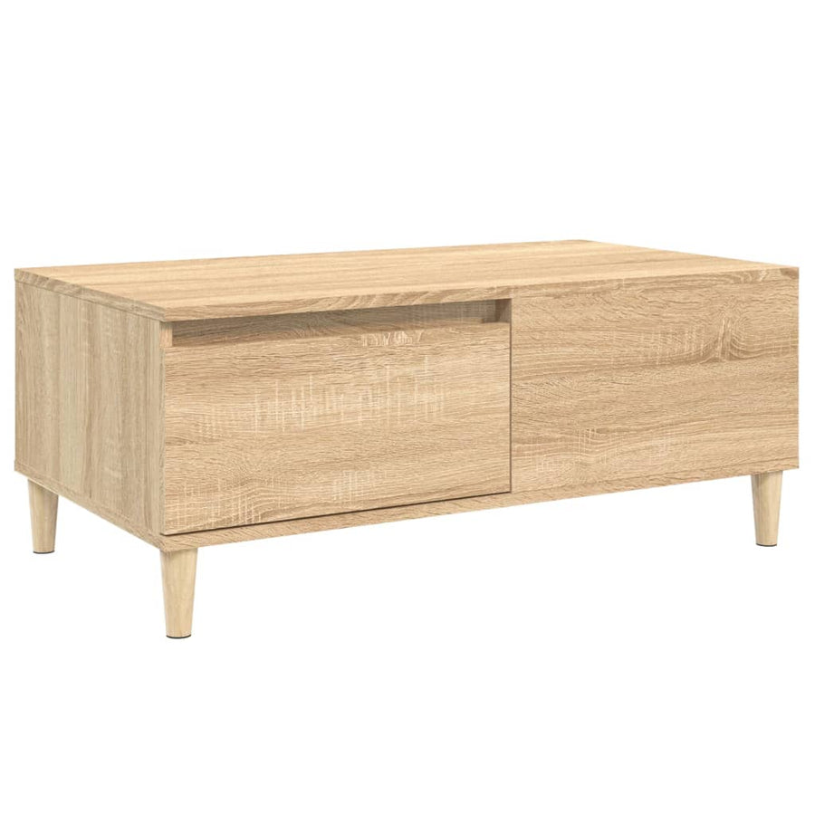 Salontafel 90X50X36,5 Cm Bewerkt Hout Kleurig Sonoma eiken