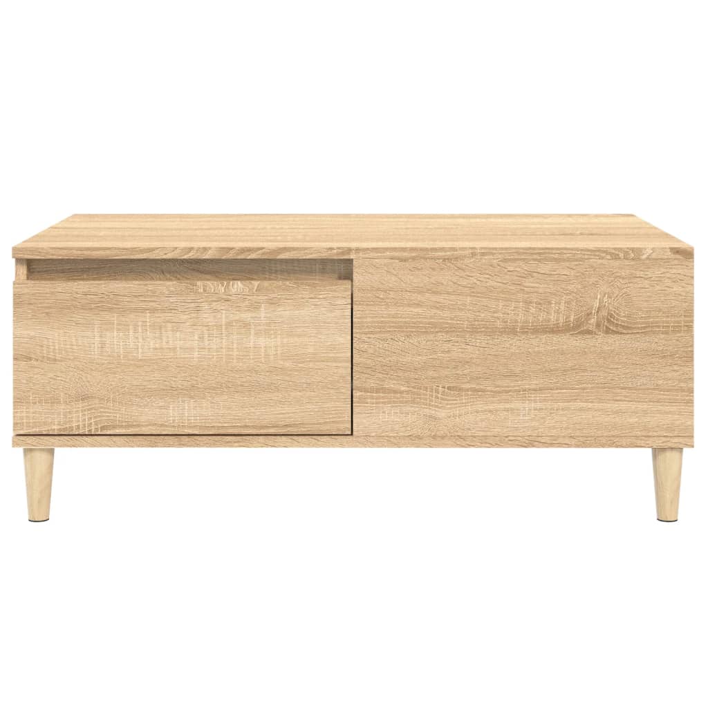 Salontafel 90X50X36,5 Cm Bewerkt Hout Kleurig Sonoma eiken