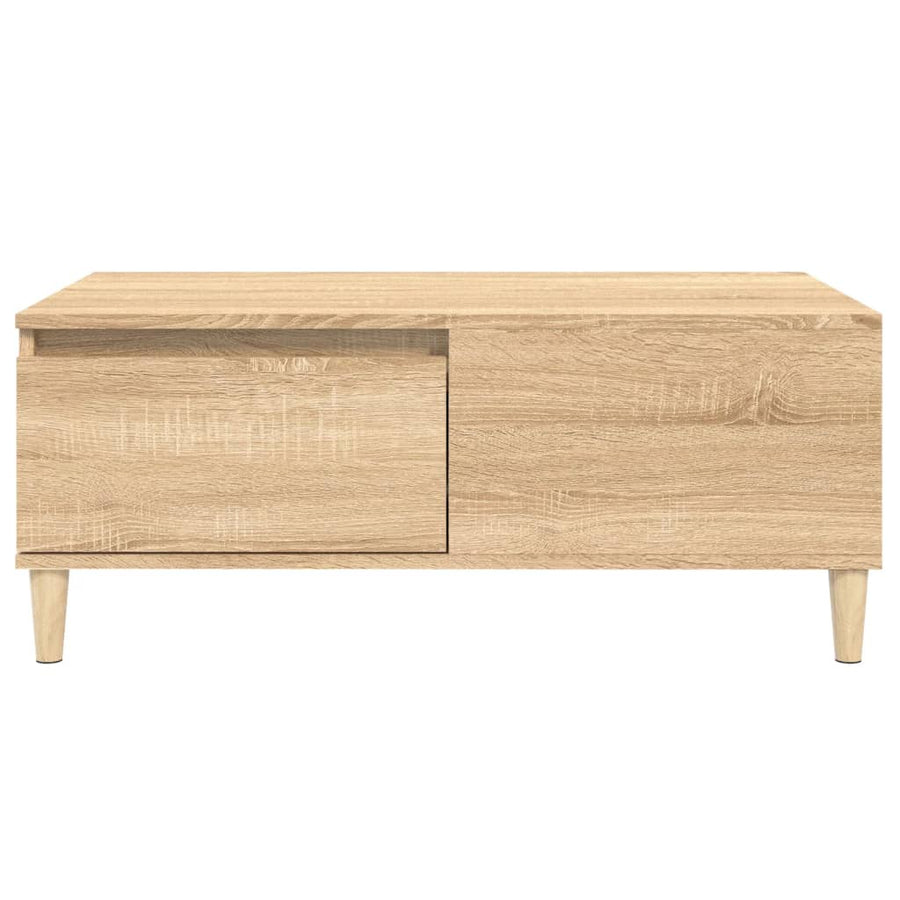 Salontafel 90X50X36,5 Cm Bewerkt Hout Kleurig Sonoma eiken