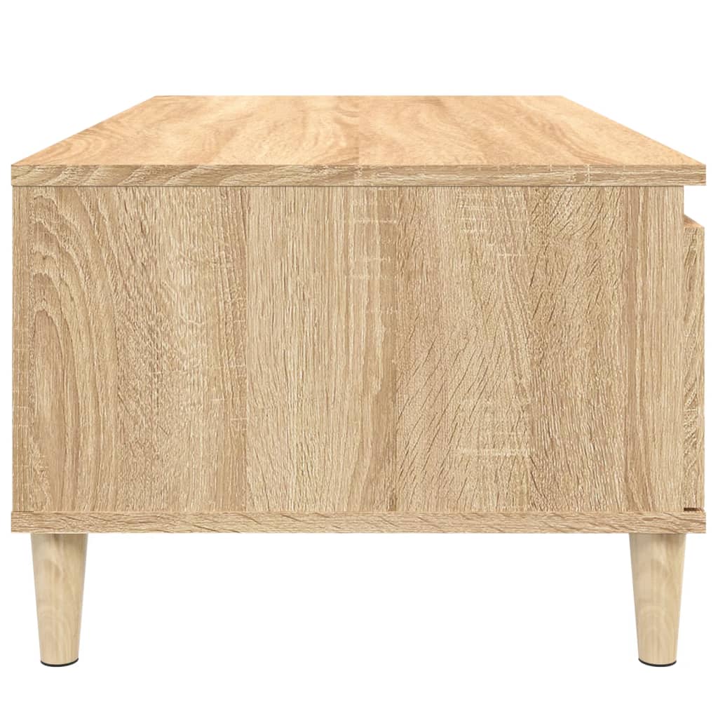 Salontafel 90X50X36,5 Cm Bewerkt Hout Kleurig Sonoma eiken