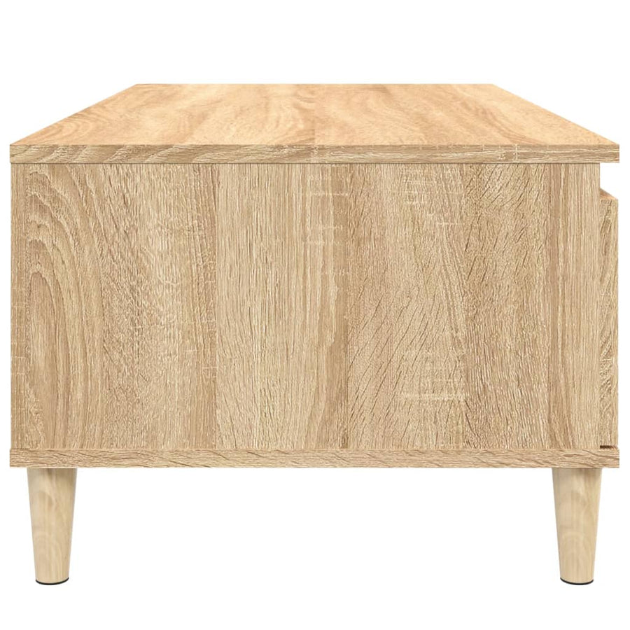 Salontafel 90X50X36,5 Cm Bewerkt Hout Kleurig Sonoma eiken