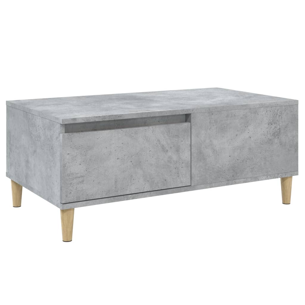 Salontafel 90X50X36,5 Cm Bewerkt Hout Betongrijs