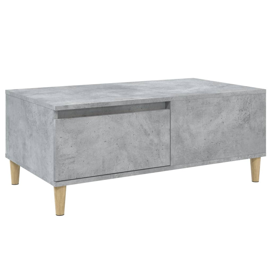 Salontafel 90X50X36,5 Cm Bewerkt Hout Betongrijs